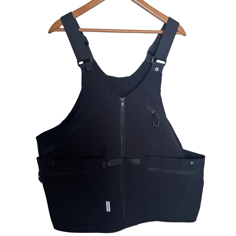 HygaLivia 2-in-1 Convertible Travel Vest Bag Black Wearable Luggage Unisex